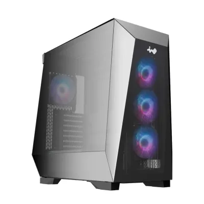 INWIN IW-CS-PRISMBLK-4VX120 - InWin Prism Black Mid Tower Gaming Chassis