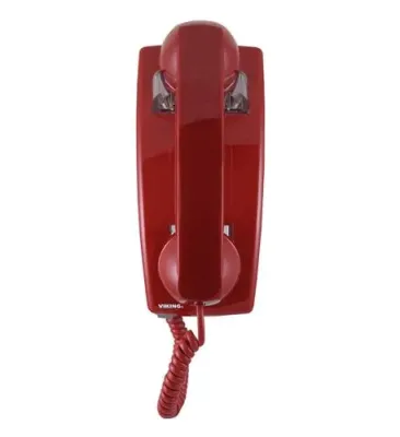 Viking Electronics K-1900W-IP - Classic VoIP Wall Phone Auto Dialer Red