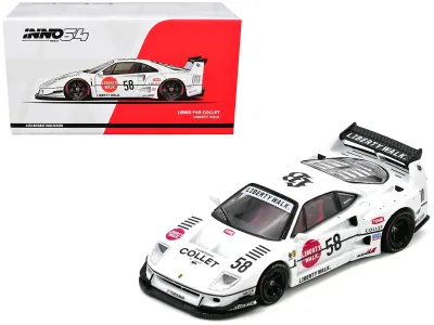 Inno Models IN64-LBWKF40-COLLET - LBWK (Liberty Walk) F40 58 White with Graphics Collet 164 Di