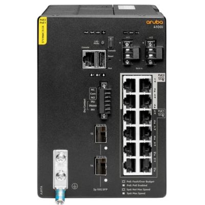 HP JL817A - Aruba 4100i 12G CL46 POE 2SFP+ DIN Sw