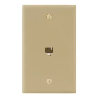 ICC IC630E60IV - WALL PLATE, VOICE 6P6C, IVORY