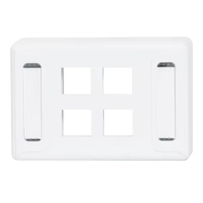 Cablesys IC108UF4WH - FACEPLATE, FURNITURE, UNIV, 4-PORT WHITE