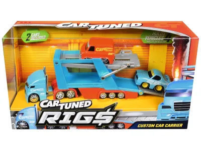 Car Tuned 253402 - Rigs Car Hauler Series 2 Set of 3 pieces Diecast Model Cars 