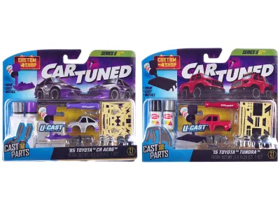 Car Tuned 541769-XX4 - 1985 Toyota CR AE86 Silver Metallic and 2015 Toyota Tundra P