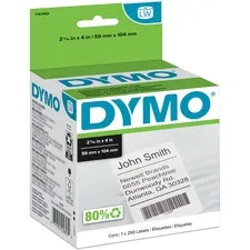 Newell Brands 1763982 - DYMO, CONSUMABLES, DIRECT THERMAL WHITE POLYPROPYLENE LABEL,
