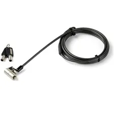 STARTECH LTULOCKKEY - 6.6FT UNIVERSAL 3-IN-1 KEYED LAPTOP CABLE LOCK WITH 2 KEYS  