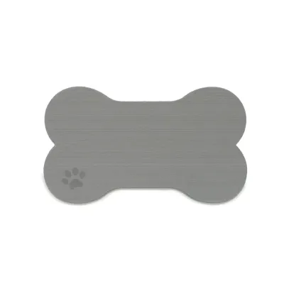 SeaDek 62714-90837 - Dog Bowl Mat - Storm GreyBlack - Medium - 12.5 x 24