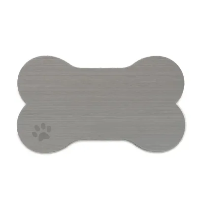 SeaDek 63207-90837 - Dog Bowl Mat - Storm GreyBlack - Large - 16.5 x 29.5