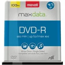 MAXELL MAX 638014 - Maxell DVD Recordable Media - DVD-R - 16x - 4.70 GB - 100  P