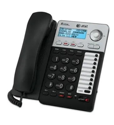 AT&T ATT ML17929 - AT&T ML17929 Standard Phone - Silver - 2 x Phone Line - Spea