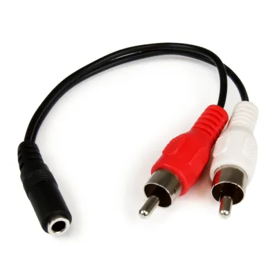 STARTECH STC MUFMRCA - StarTech.com 6in Stereo Audio Cable - 3.5mm Female to 2x RCA