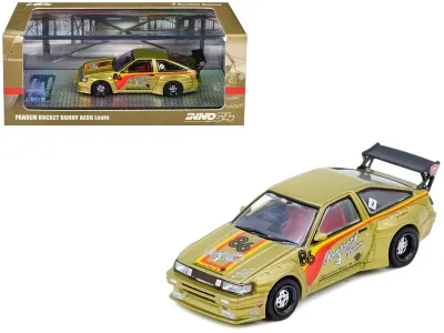 Inno Models IN64-AE86P-GLD - Toyota Levin (AE86) RHD (Right Hand Drive) 86 Pandem Rocket 