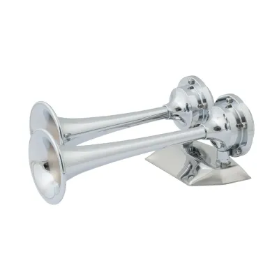 Navico Group 10108 - Marinco 12V Chrome Plated Dual Trumpet Mini Air Horn