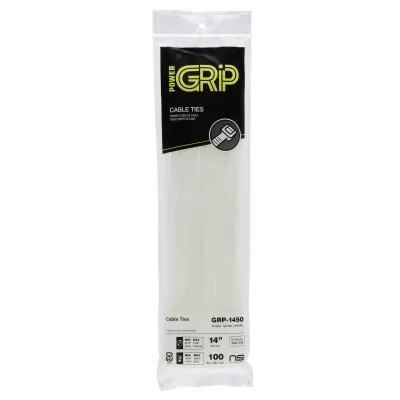 POWER GRIP GRP-1450 - Cable Tie Natural 14 50lb 100pk