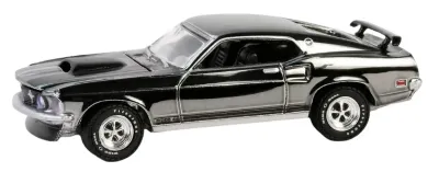 Greenlight 30557 - 1969 Ford Mustang Boss 429 Silver Chrome Edition with Black 