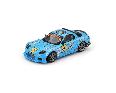 Mini GT MGT01195 - Mazda RX-7 RE-Amemiya RHD (Right Hand Drive) Blue with Graph