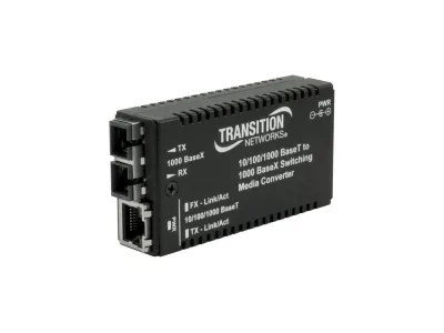 Transition Networks M/GE-PSW-SX-01(LC)-NA - MINI MEDIA CONVERTER 101001000B-T TO 1000B-SX LC MM W -NA PO