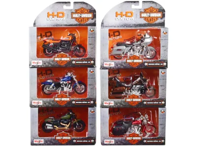 Maisto 31360-42 - Harley-Davidson Motorcycles 6 piece Set Series 42 118 Diecas