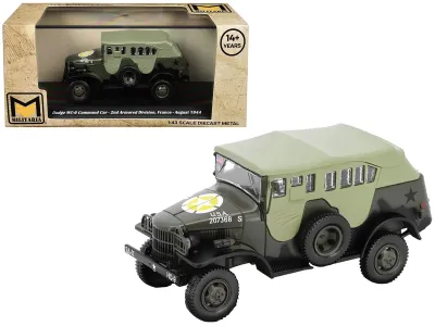 Militaria Die Cast 24219-44 - Dodge WC-6 Command Car with Canvas Top Olive Drab 2nd Armore