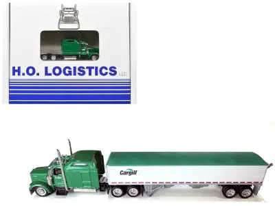 HO Logistics Replicas HL-90011-465 - Kenworth W900L Truck Tractor with Sleeper Cab Cargill Green 
