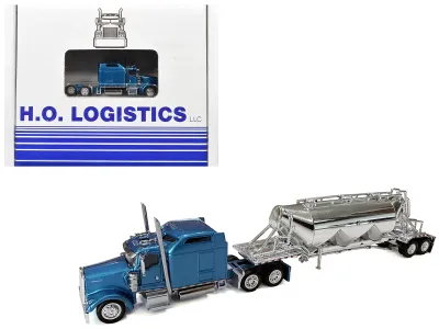HO Logistics Replicas HL-90006-001 - Kenworth W900L Truck Tractor with Sleeper Cab Blue Metallic 