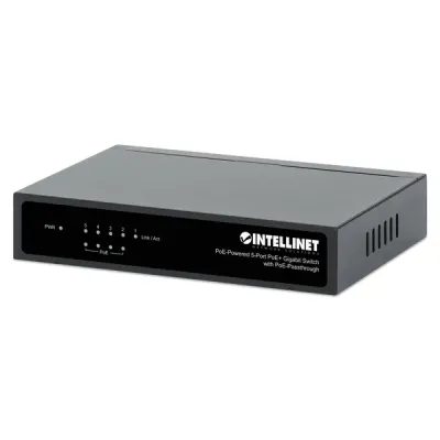 Intellinet 561082 - POE-POWERED 5-PORT GIGABIT SWITCH WITH POE PASSTHROUGH. 4 X 