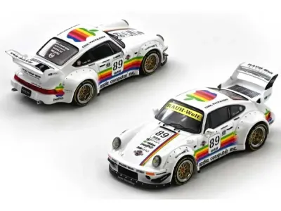 Inno Models IN64-RWB930-APPLE - RWB 930 89 Apple Livery White with Stripes 164 Diecast Model