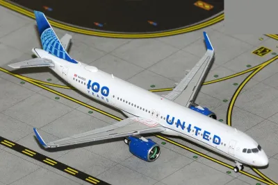 GeminiJets GJUAL2424 - Airbus A321neo Commercial Aircraft United Airlines 100 Years
