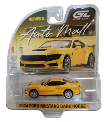 Greenlight 68080E - 2024 Ford Mustang Dark Horse Yellow Splash Metallic Auto Mal