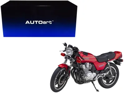 Autoart 12561 - Honda CB750F Motorcycle Red with Helmet Baribari Legend (198