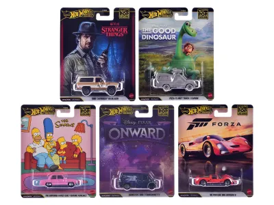 Hot Wheels HXD63-956S - Pop Culture 2026 5 piece Set S Premium Series Diecast Model 