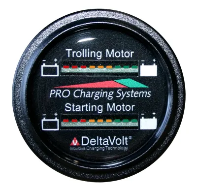 Pro Charging Systems BFGWOM1512V/12V - Dual Pro Battery Fuel Gauge - Marine Dual Read Battery Monit
