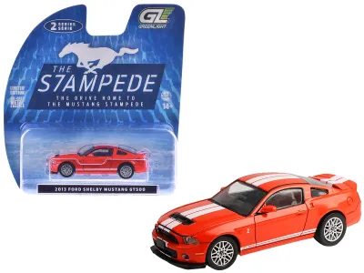 Greenlight 125402E - 2013 Ford Shelby Mustang GT500 Race Red with White Stripes S