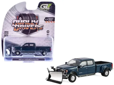 Greenlight 46170F - 2022 Ford F-450 Dually Pickup Truck with Snow Plow Antimatte