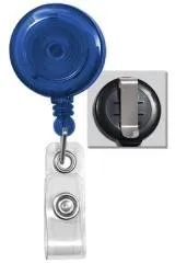 BRADY 2120-3602 - TRANSLUCENT BLUE, BADGE REEL, CLEAR STR