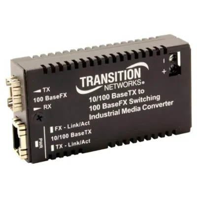 Transition Networks M/GE-ISW-LX-01 - 101001000 BASETX TO SC SM 3.3V INDUSTRIAL MC