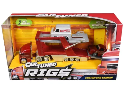 Car Tuned 263425 - Rigs Car Hauler Series 2B Set of 3 pieces Diecast Model Cars