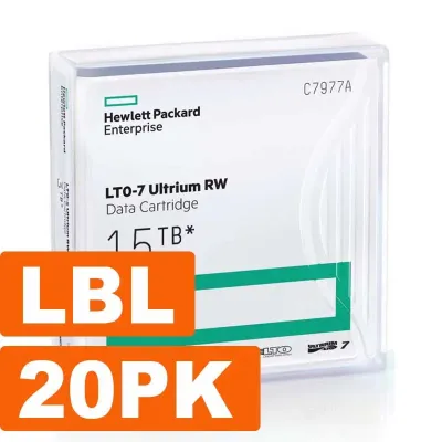HPE C7977AN - HPE LTO, Ultrium-7, 6TB15TB, RW Non-Custom Labeled, 20PK, wi