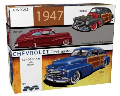 Moebius MOE-2301 - Skill 3 Model Kit 1947 Chevrolet Fleetmaster 3-in-1 Kit 125 