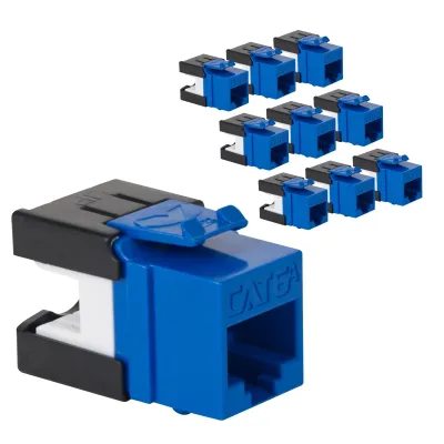 Cablesys ICC-IC107GATBL - MODULE, CAT6A, HD, 10 PK, BLUE
