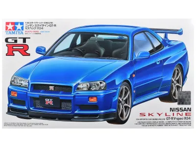 Tamiya TAM-24210 - Model Kit Nissan Skyline GT-R V-Spec (R34) 124 Scale Model b