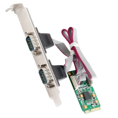 SYBAUSA SI-MPE15048 - 2 PORT RS-422485 SERIAL DB9 MINI PCI-E CONTROLLER CARD