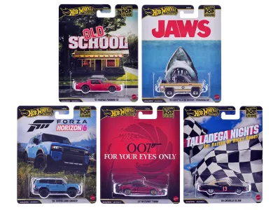 Hot Wheels HXD63-956T - Pop Culture 2026 5 piece Set T Premium Series Diecast Model 