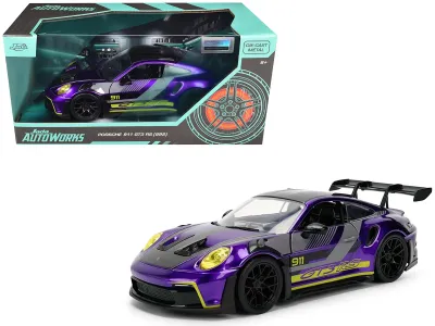 Jada Toys JA38345 - Porsche 911 GT3 RS (992) Candy Purple with Carbon Top and Ho