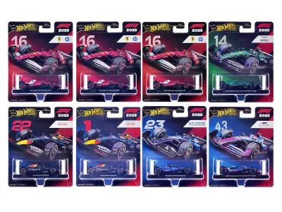 Hot Wheels HRV11-956M - Formula 1 Racing 8 piece Set M Premium Series Diecast Model 