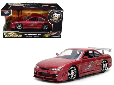 Jada Toys 36772-25TH - 1997 Nissan 240SX (S14) Light Red Metallic with Graphics The