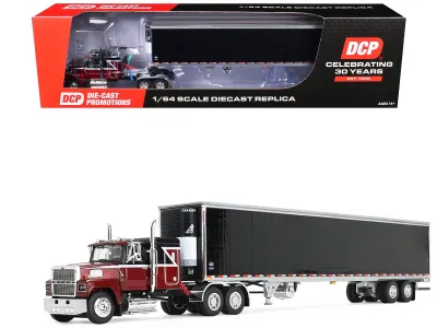 First Gear 60-2416 - Ford LTL 9000 with 48 Flat Top Sleeper and 53 Utility Traile