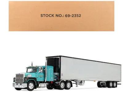 First Gear 69-2352 - Ford LTL 9000 with 48 Flat Top Sleeper and 53 Utility Traile