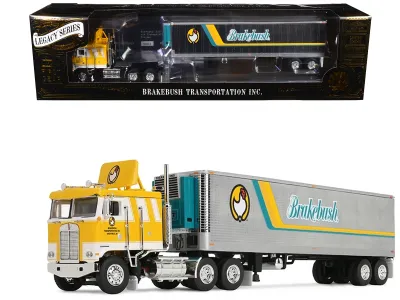 First Gear 69-2360 - Kenworth K100 COE Flat Top and 40 Vintage Trailer with Reefe