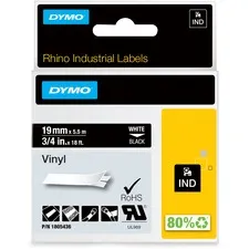 Newell Brands 1805436 - DYMO, CONSUMABLES,THERMAL TRANSFER WHITE ON BLACK VINYL LABE